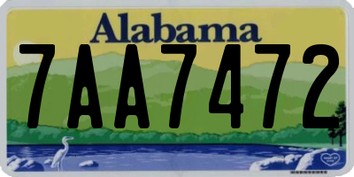 AL license plate 7AA7472