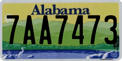 AL license plate 7AA7473