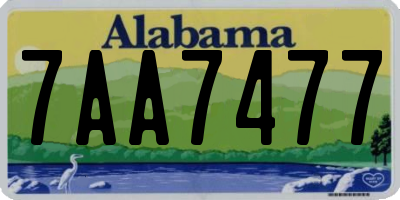AL license plate 7AA7477