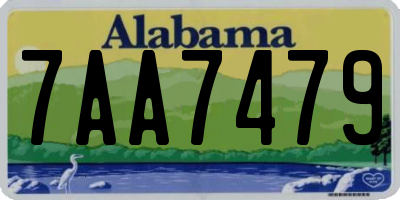 AL license plate 7AA7479