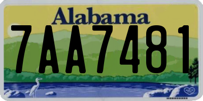 AL license plate 7AA7481