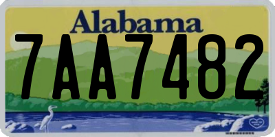 AL license plate 7AA7482