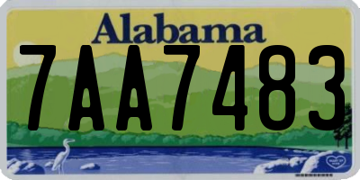 AL license plate 7AA7483