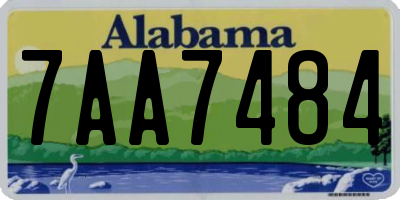 AL license plate 7AA7484