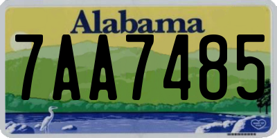 AL license plate 7AA7485