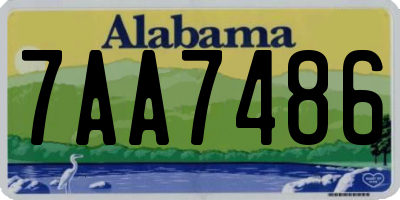 AL license plate 7AA7486