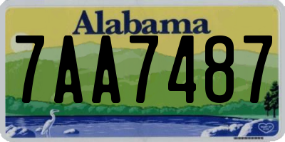 AL license plate 7AA7487