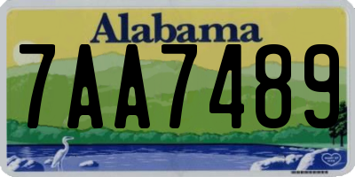 AL license plate 7AA7489
