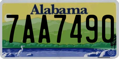 AL license plate 7AA7490