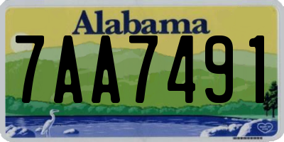 AL license plate 7AA7491