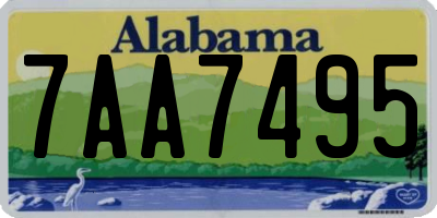 AL license plate 7AA7495