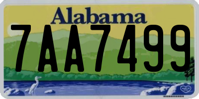 AL license plate 7AA7499