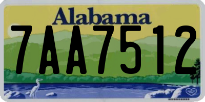 AL license plate 7AA7512