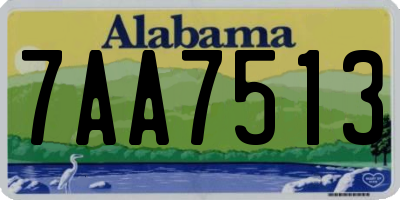AL license plate 7AA7513