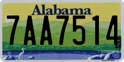AL license plate 7AA7514