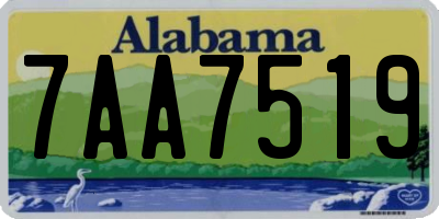 AL license plate 7AA7519