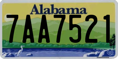 AL license plate 7AA7521