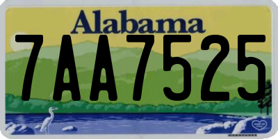 AL license plate 7AA7525