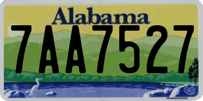 AL license plate 7AA7527
