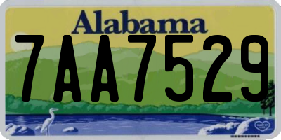 AL license plate 7AA7529