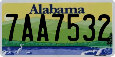 AL license plate 7AA7532