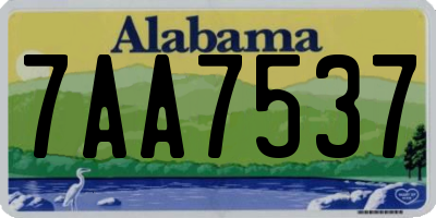 AL license plate 7AA7537