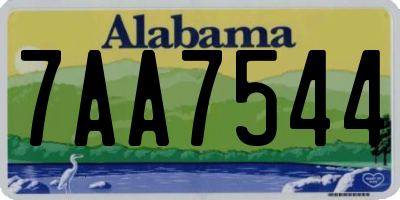 AL license plate 7AA7544