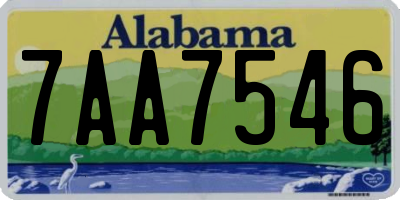 AL license plate 7AA7546