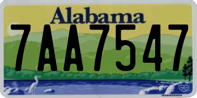 AL license plate 7AA7547