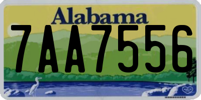 AL license plate 7AA7556