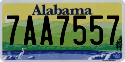 AL license plate 7AA7557