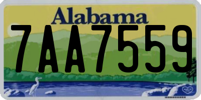 AL license plate 7AA7559
