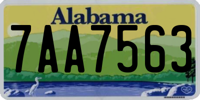 AL license plate 7AA7563