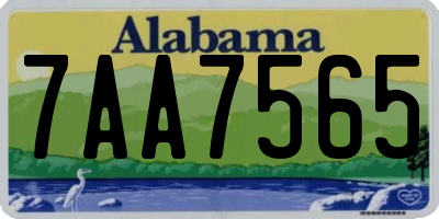 AL license plate 7AA7565