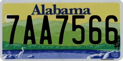 AL license plate 7AA7566