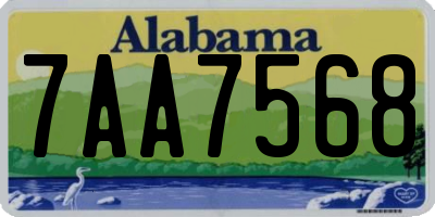 AL license plate 7AA7568