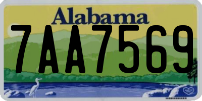 AL license plate 7AA7569