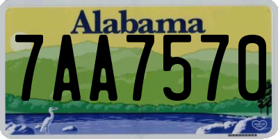 AL license plate 7AA7570