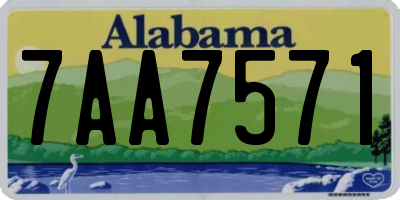 AL license plate 7AA7571