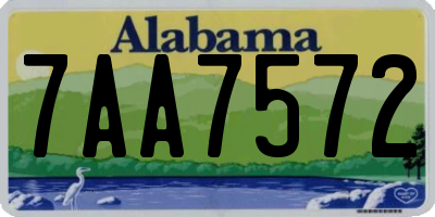 AL license plate 7AA7572