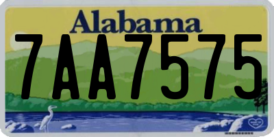 AL license plate 7AA7575