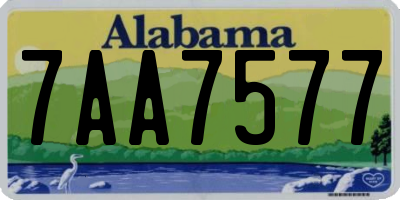 AL license plate 7AA7577
