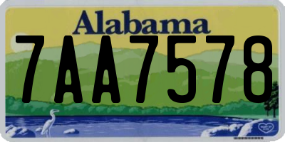 AL license plate 7AA7578