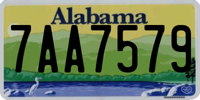 AL license plate 7AA7579