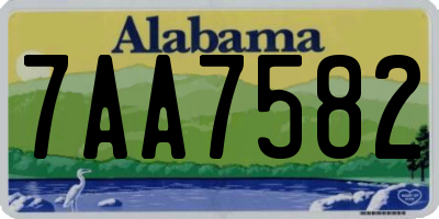 AL license plate 7AA7582