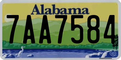 AL license plate 7AA7584