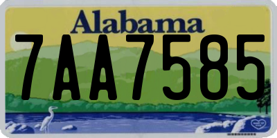AL license plate 7AA7585