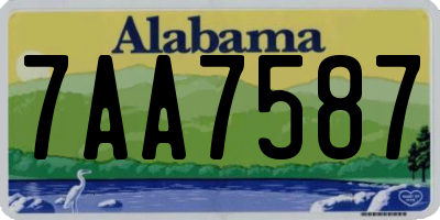 AL license plate 7AA7587