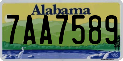 AL license plate 7AA7589