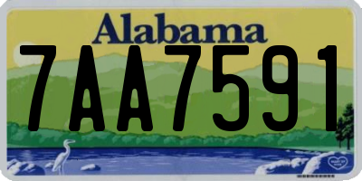 AL license plate 7AA7591
